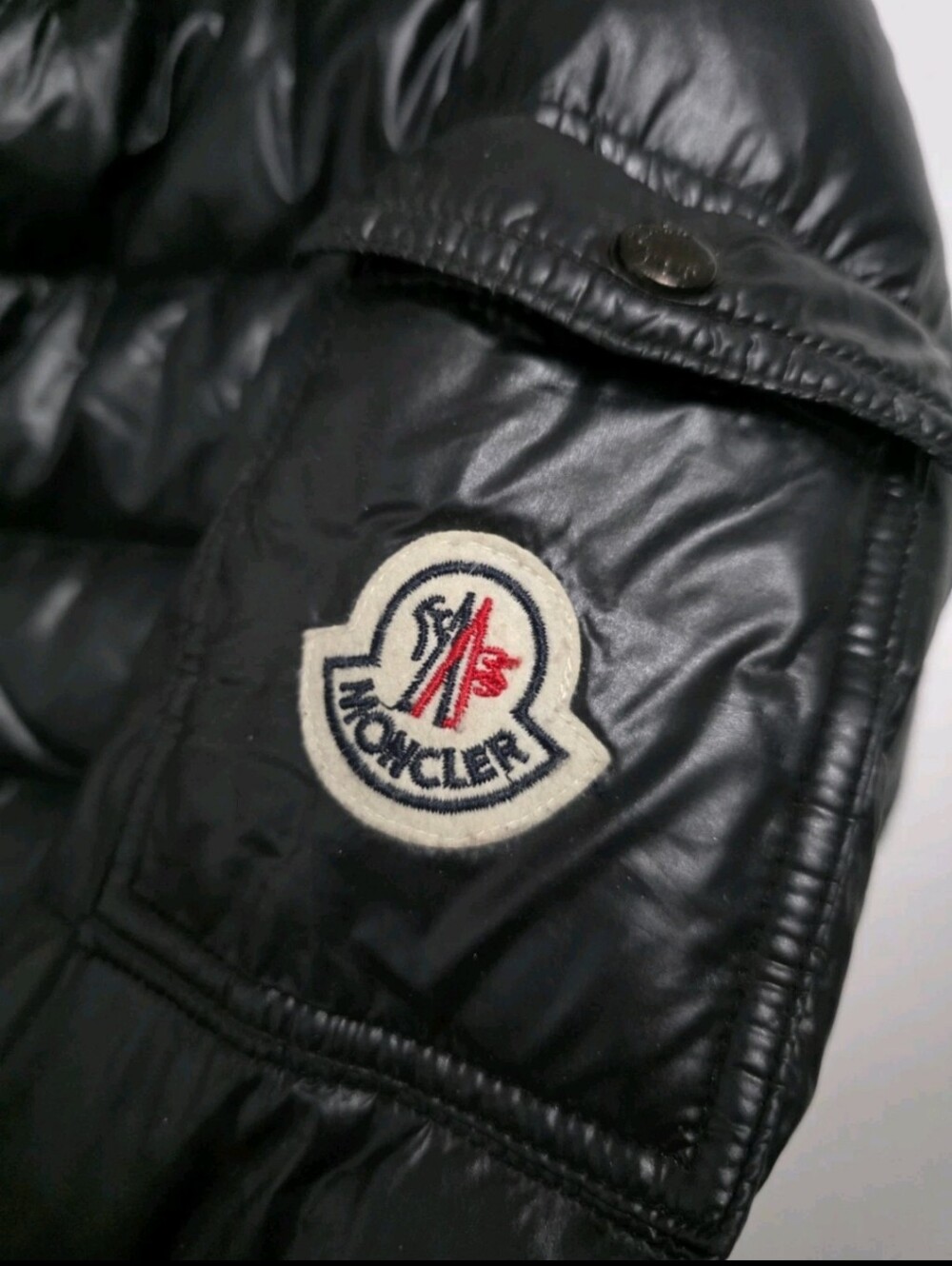 MONCLER BADY GLOSSY Black Quilted Puffer Jacket Luxury 2 Vintage Y2K Ski Snow - Picture 16 of 16